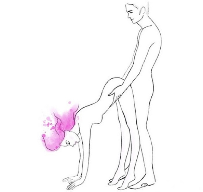 Tư thế cúi người vào sâu hơn