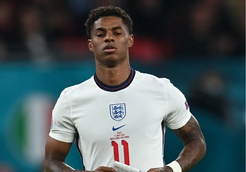 Marcus Rashford trong màu áo đội tuyển Anh tại kỳ EURO