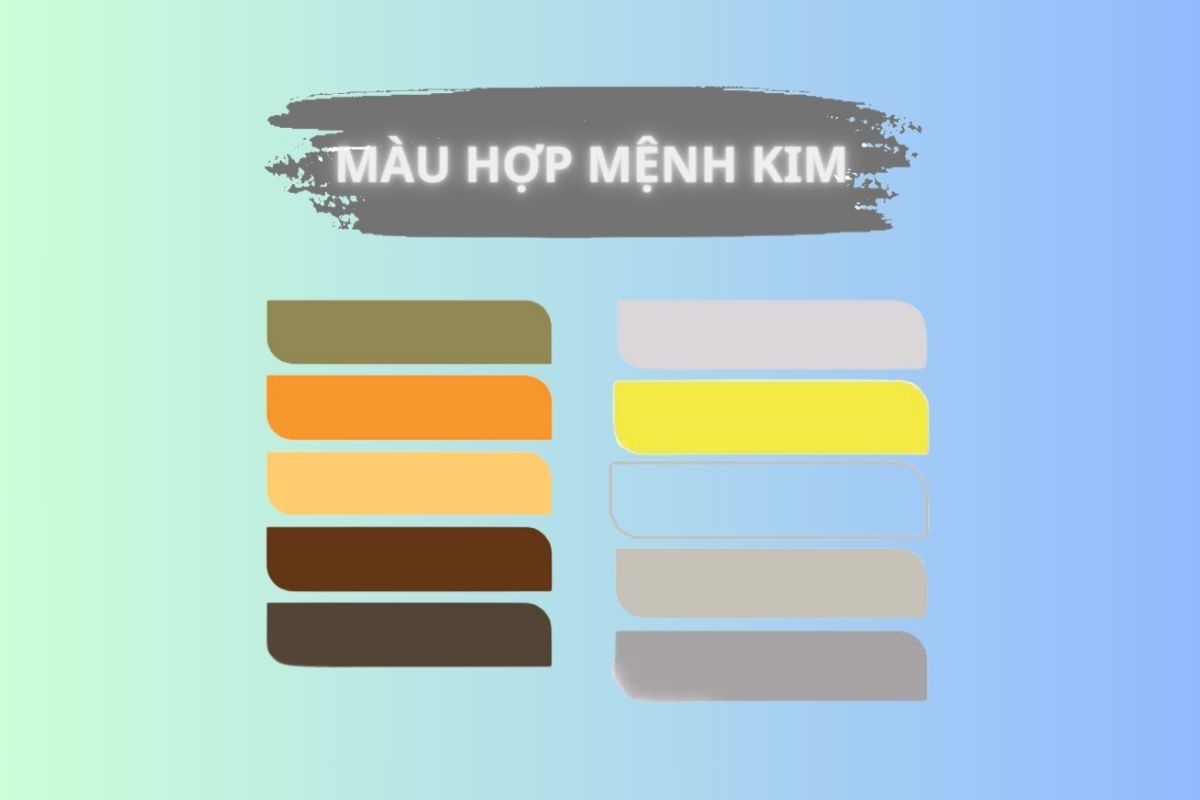 Màu sắc phong thủy hợp mệnh Kim 2000